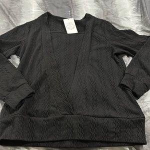 Floral blooming black shirt.